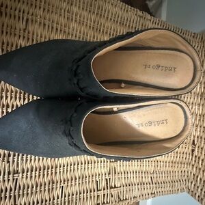 Indigo Women's Black Pointed Mules